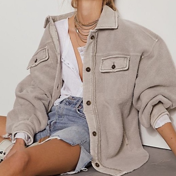 Free People Ruby Button Down Jacket Shacket - Picture 1 of 10